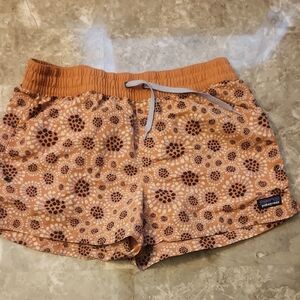 Patagonia Girl' Floral Patterned Athletic Shorts